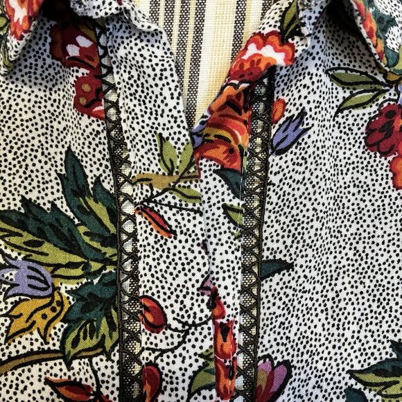 Anthropologie Maeve Janie Peplum Peasant Top Womens 6 Long Sleeve Crochet - Picture 5 of 12